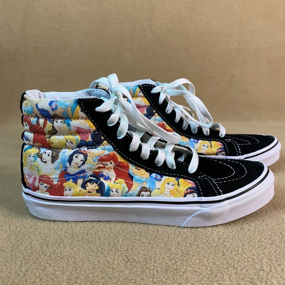 Vans Sk8-Hi Disney Princess Character High Top Sneakers Womens Skate‎ Sz 6 *FLAW